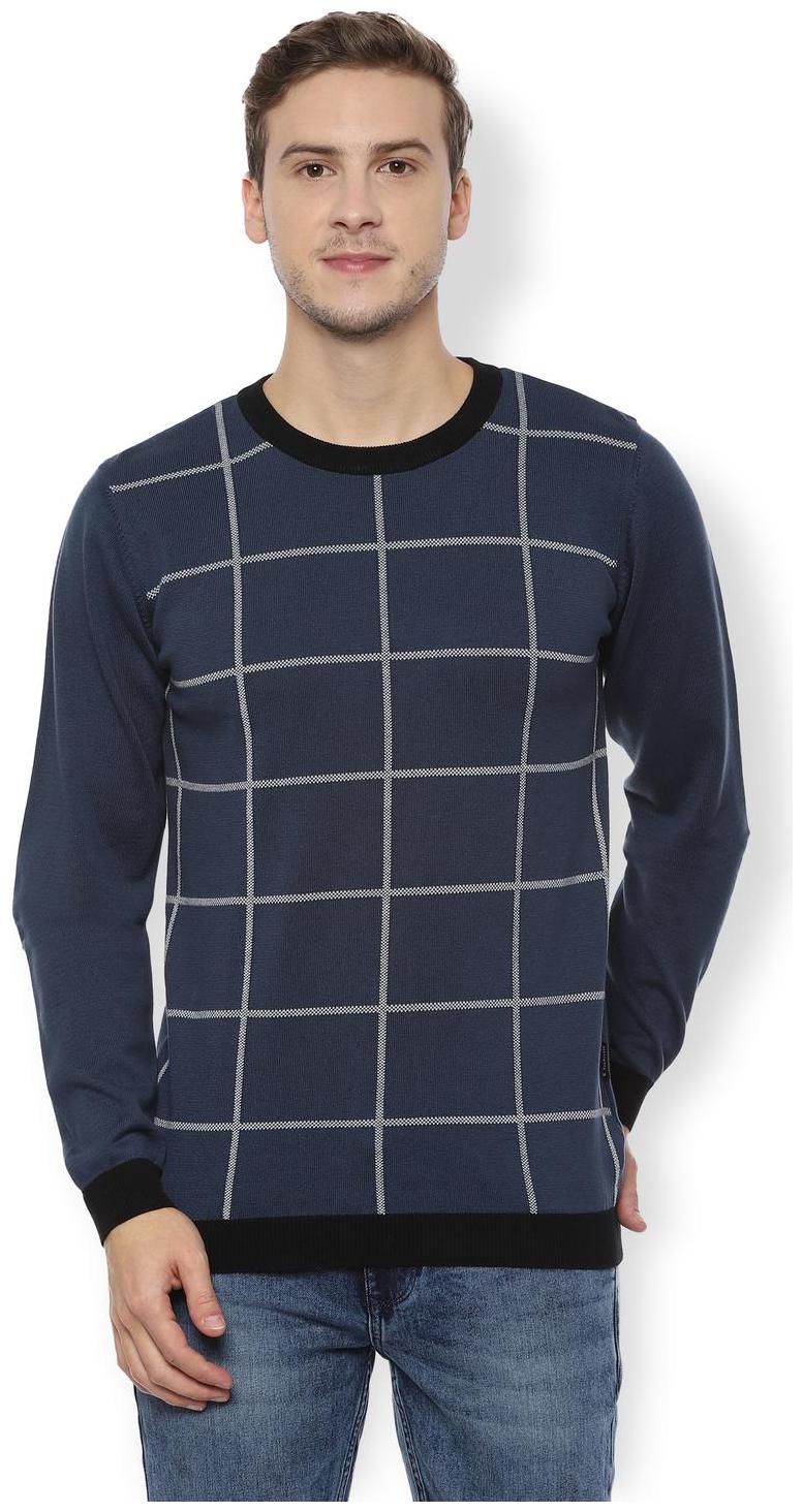 

Van Heusen Men Navy blue Round neck Pullover