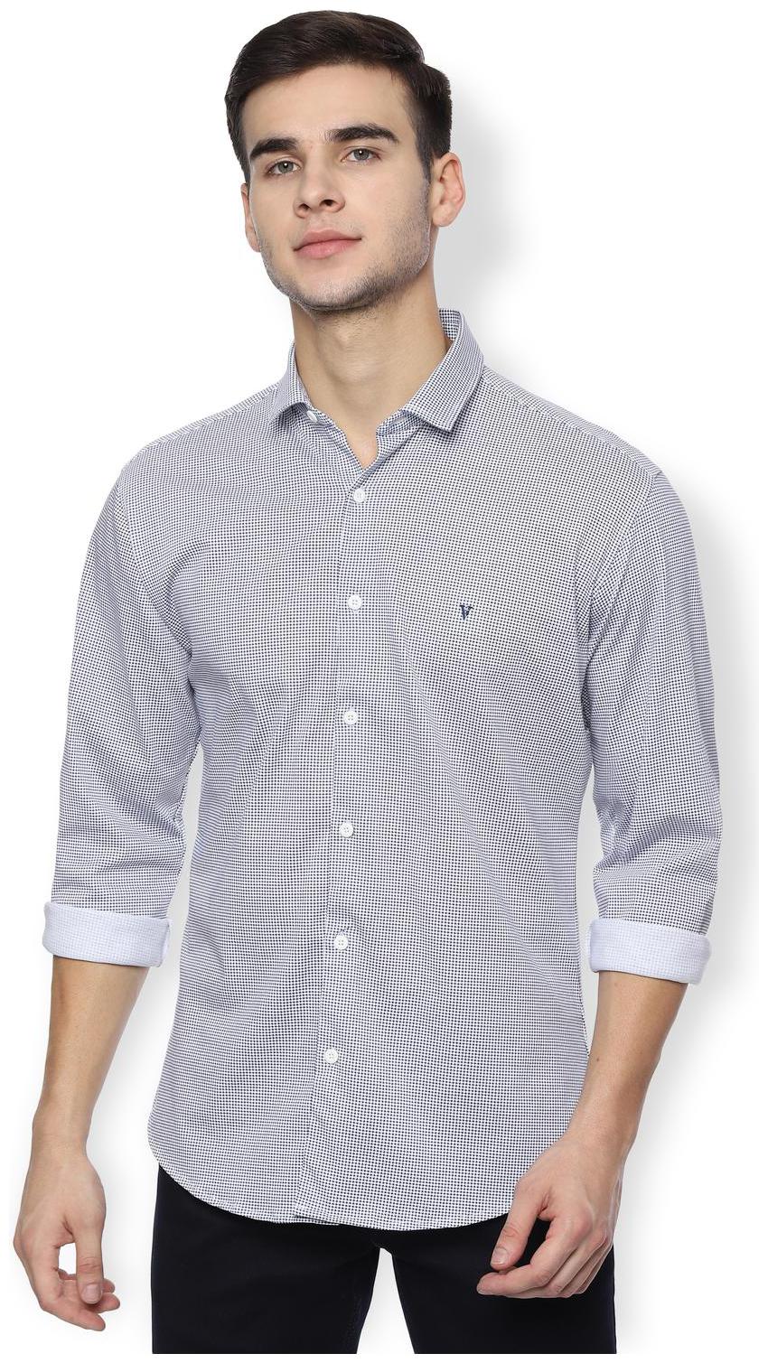 

Van Heusen Men Blue Printed Slim Fit Casual Shirt