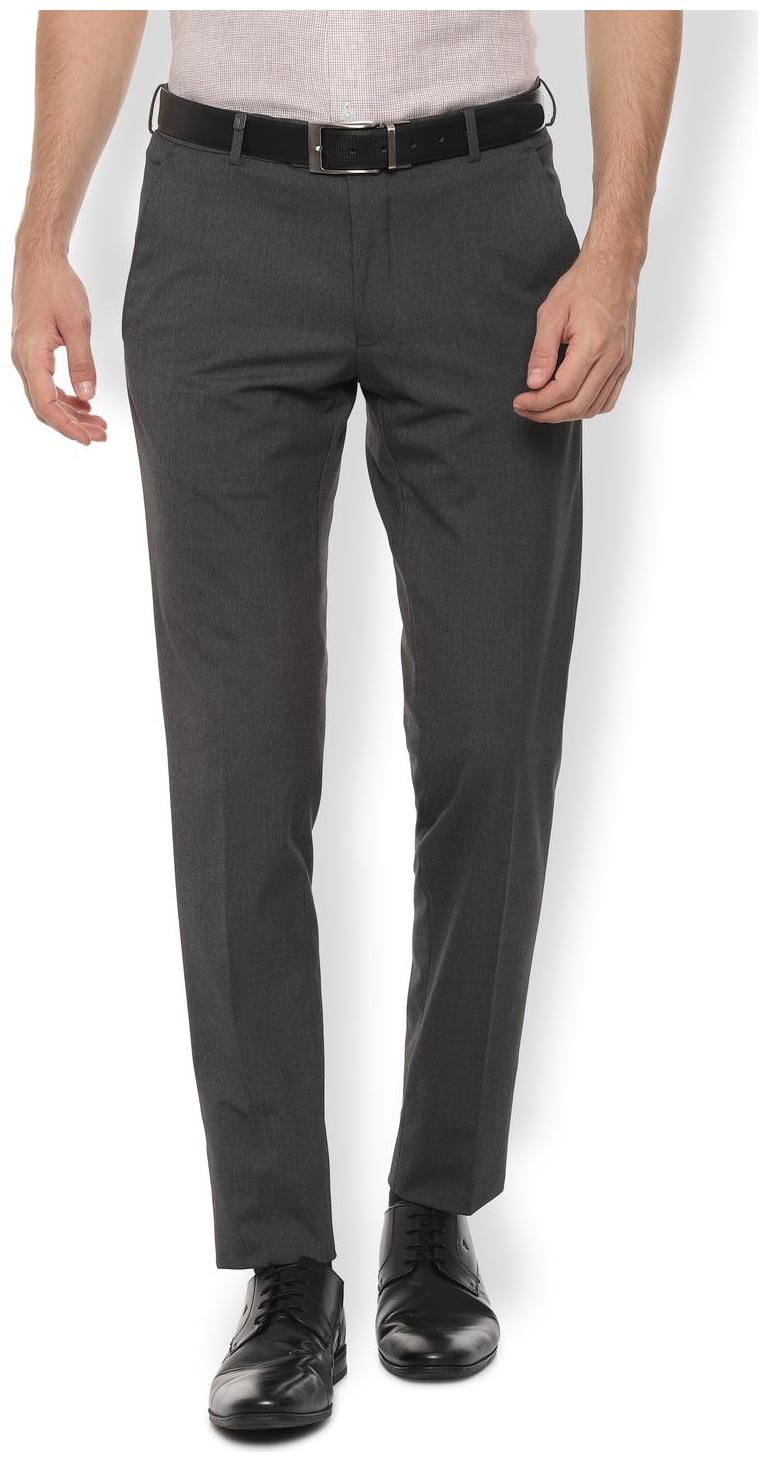 

Van Heusen Men Textured Slim Fit Formal Trouser - Grey