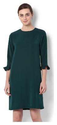 

Van Heusen Green Geometric A-line dress