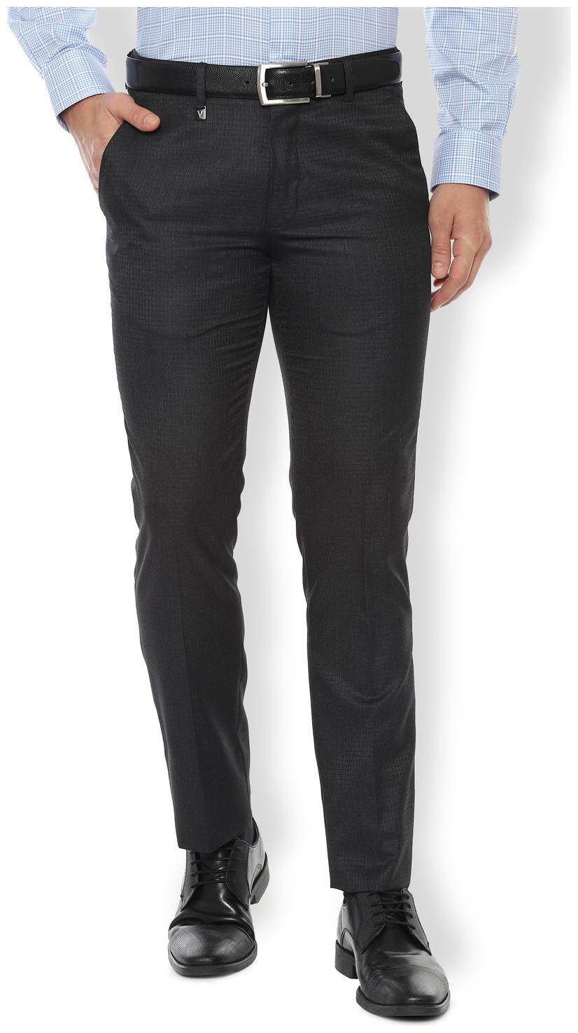 

Van Heusen Men Textured Slim Fit Formal Trouser - Grey