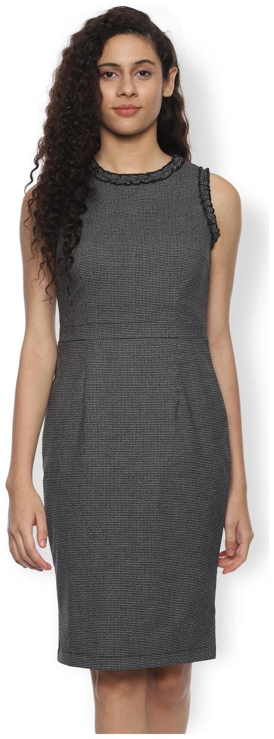 

Van Heusen Grey Self design Bodycon dress