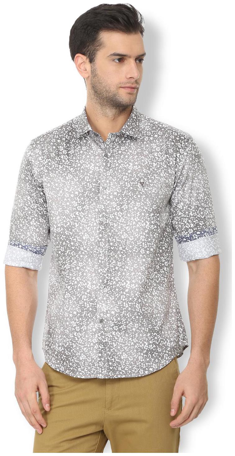 

Van Heusen Men Grey Printed Slim Fit Casual Shirt