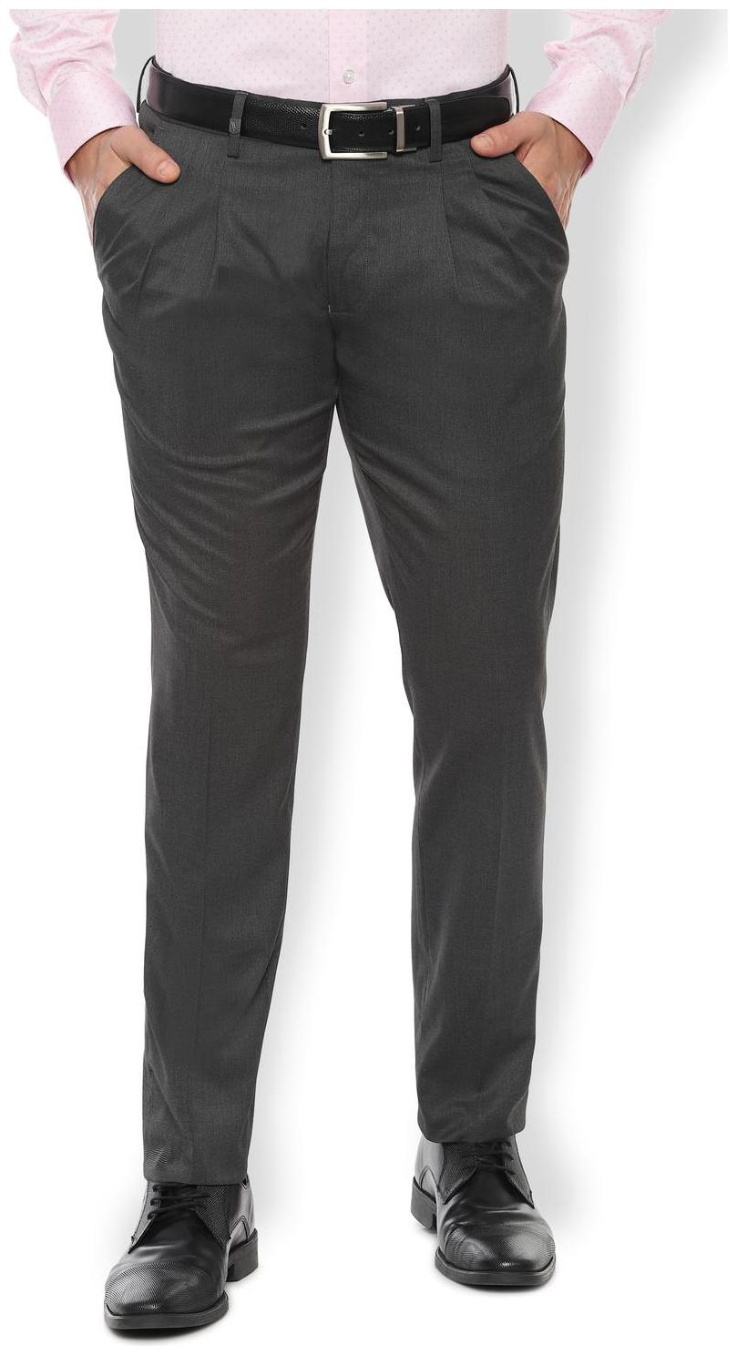 

Van Heusen Men Textured Slim Fit Formal Trouser - Grey