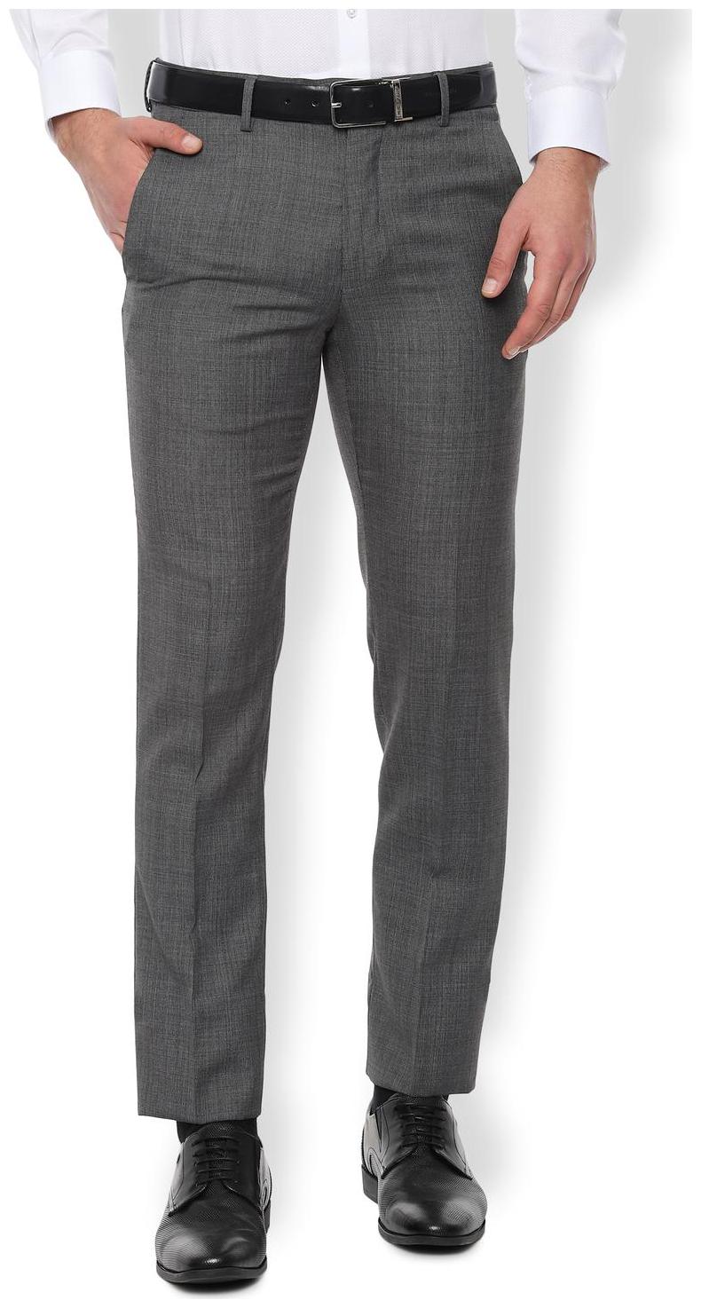 

Van Heusen Men Textured Slim Fit Formal Trouser - Grey
