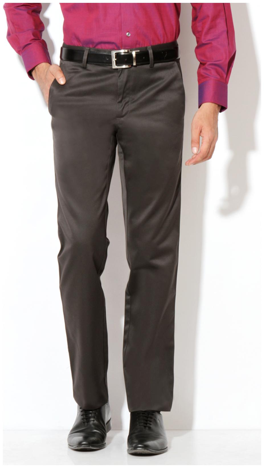 

Van Heusen Men Solid Slim Fit Formal Trouser - Black