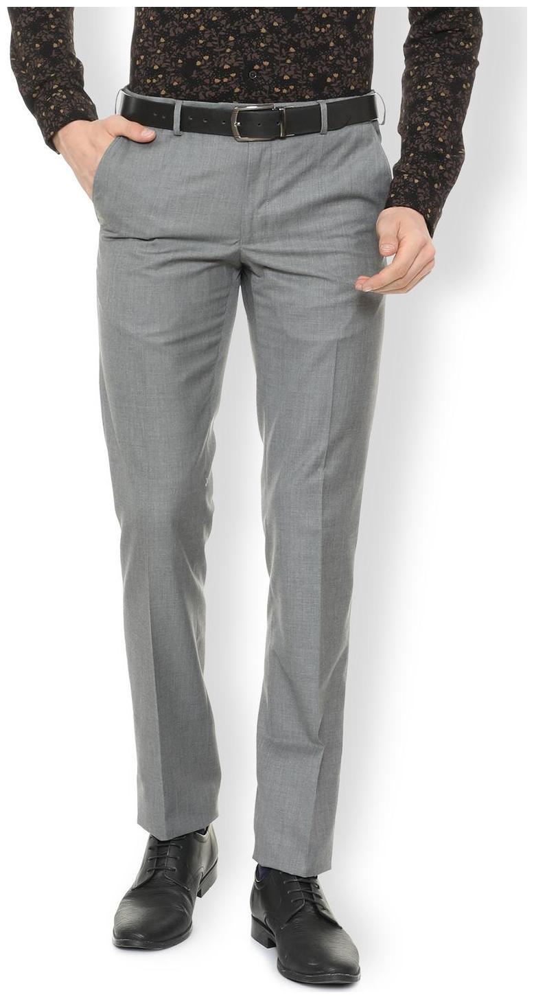 

Van Heusen Men Textured Slim Fit Formal Trouser - Grey