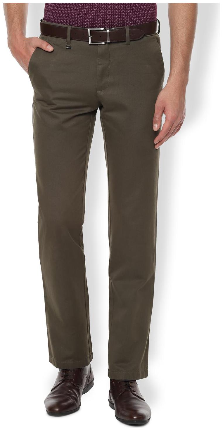 

Van Heusen Men Textured Slim Fit Formal Trouser - Green