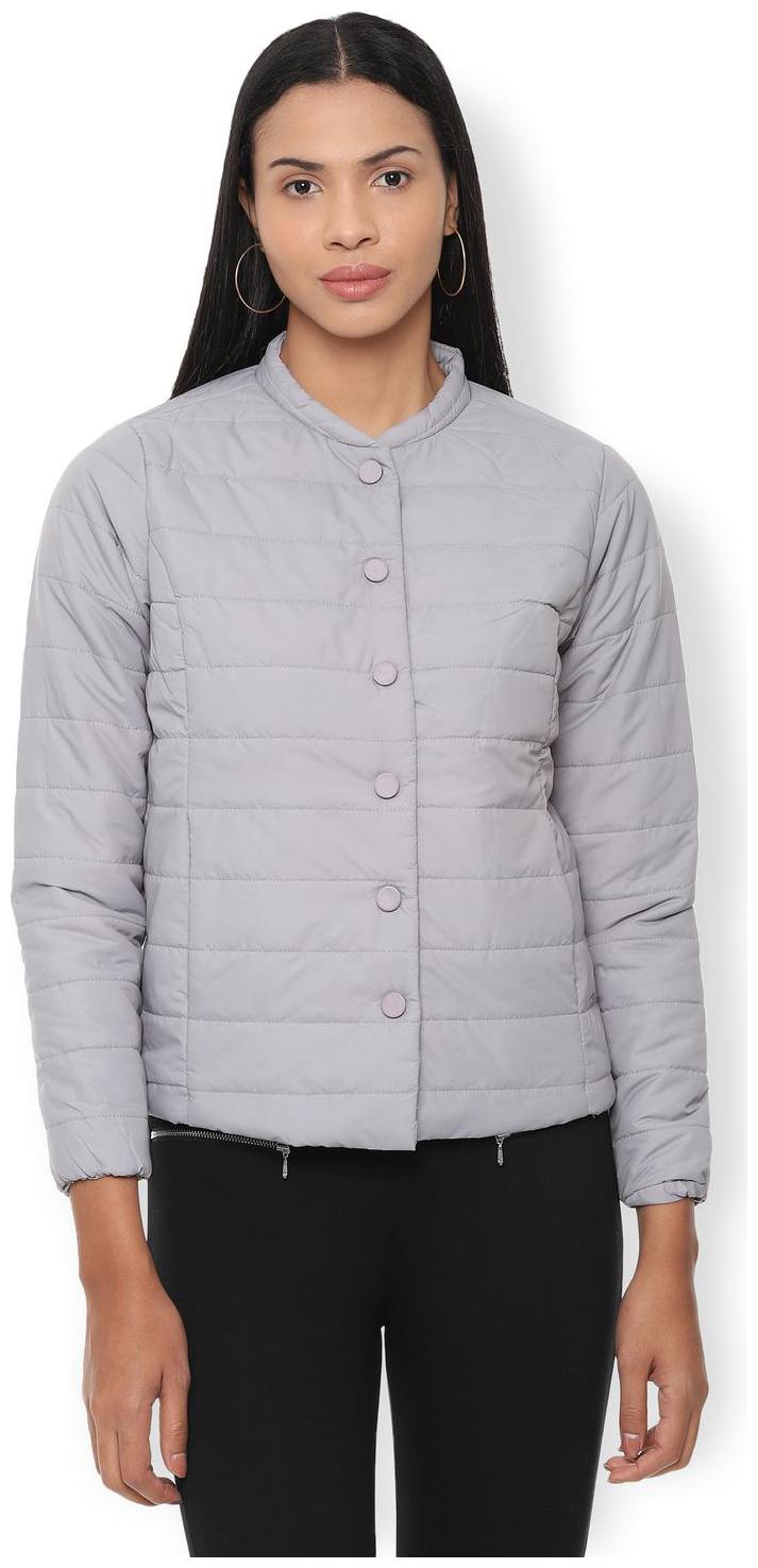 

Van Heusen Women Solid Regular Jacket - Grey