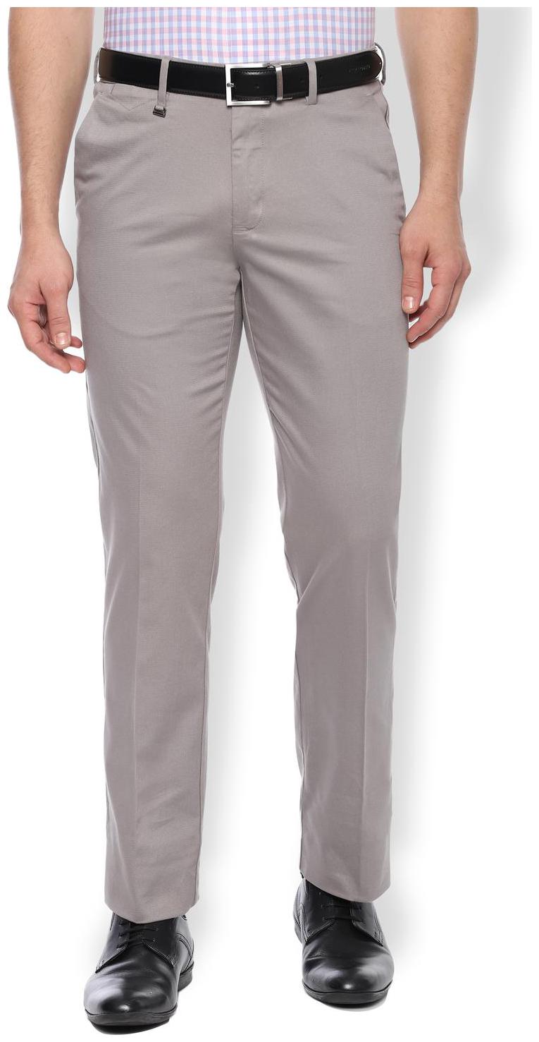 

Van Heusen Men Textured Slim Fit Formal Trouser - Grey
