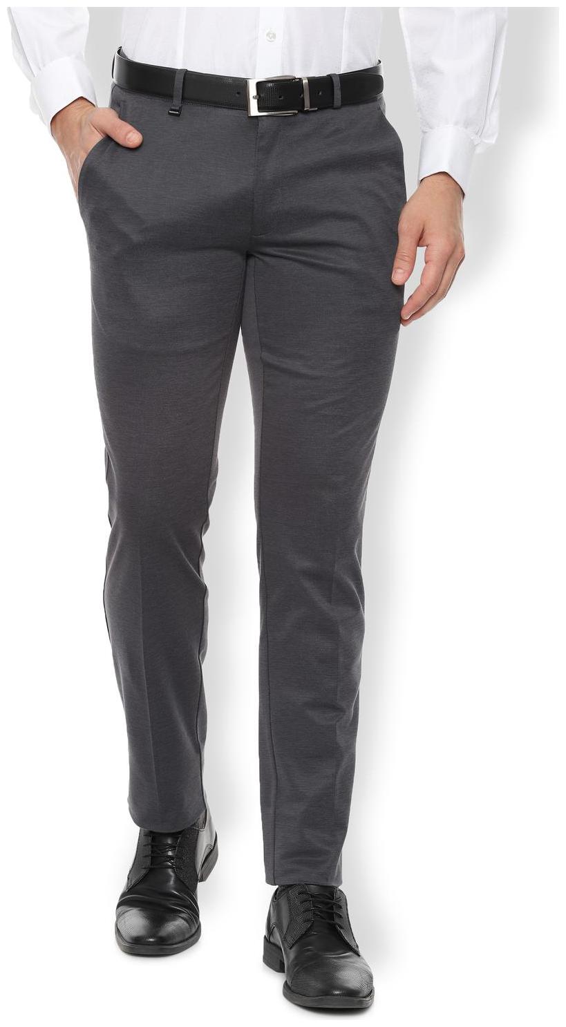 

Van Heusen Men Textured Regular Fit Formal Trouser - Grey