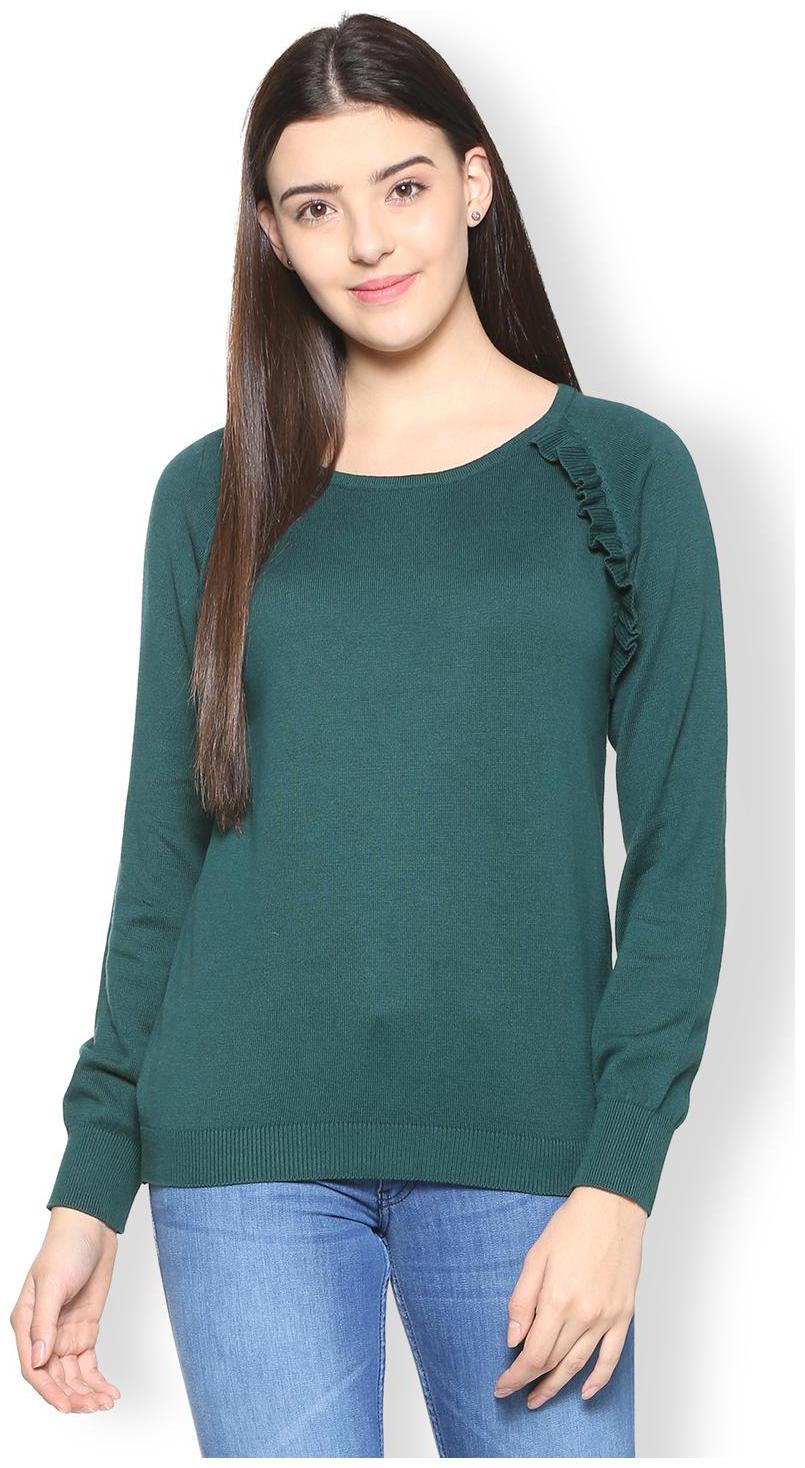 

Van Heusen Women Solid Regular top - Green