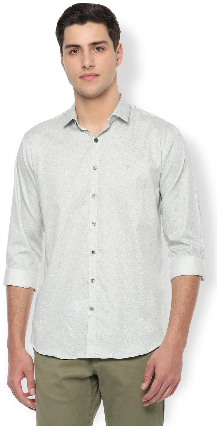 

Van Heusen Men Green Pinstrips Slim Fit Casual Shirt