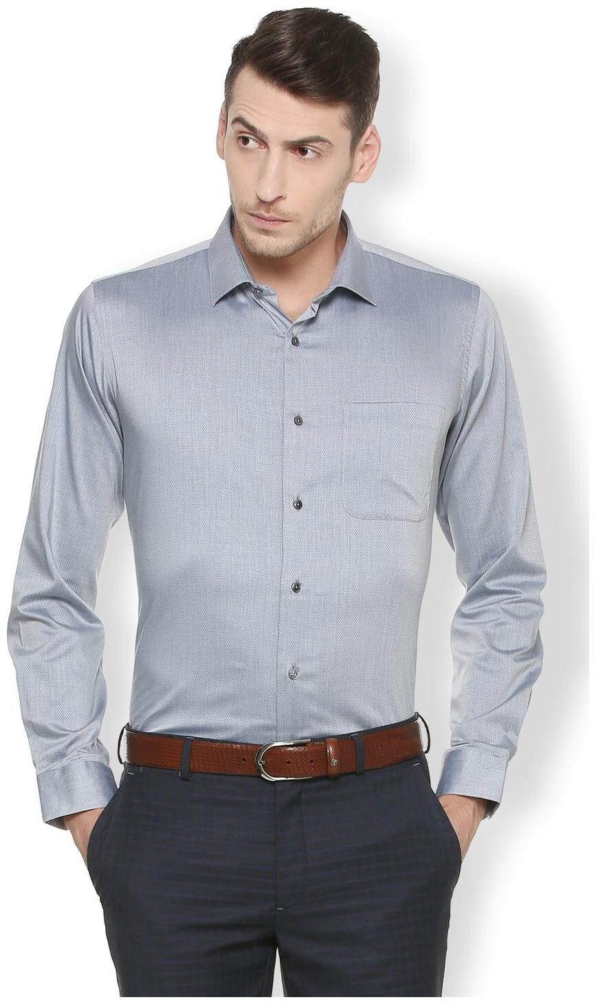 

Van Heusen Men Super slim fit Formal Shirt - Grey
