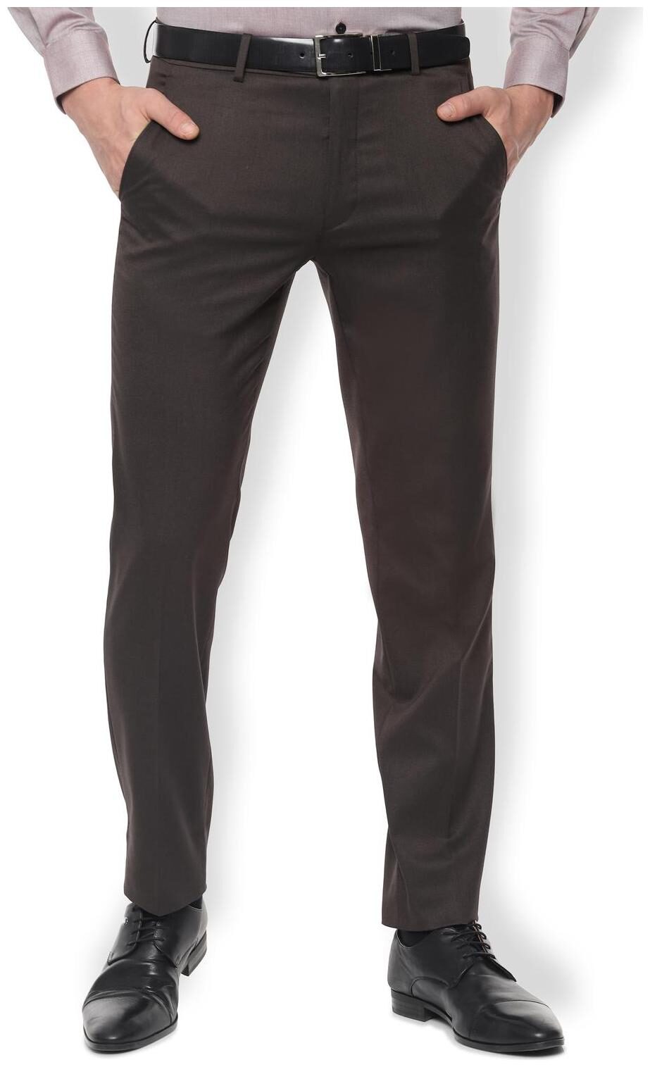 

Van Heusen Men Textured Slim Fit Formal Trouser - Brown