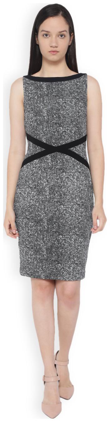

Van Heusen Grey Geometric Sheath dress