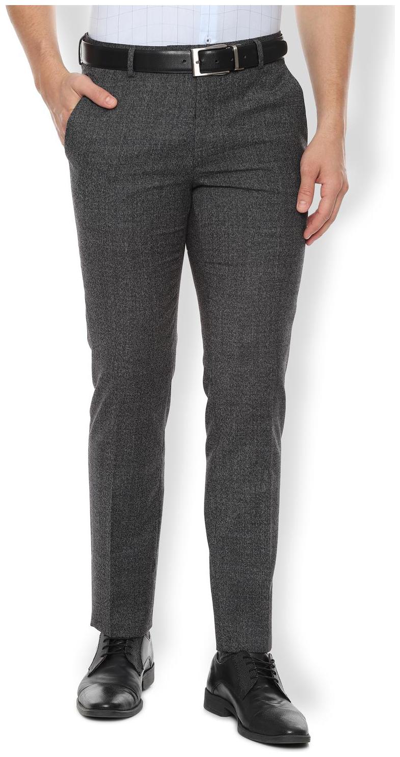 

Van Heusen Men Textured Slim Fit Formal Trouser - Grey