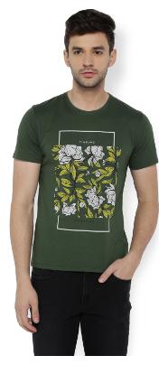 

Van Heusen Men Green Slim fit Cotton Round neck T-Shirt - Pack Of 1
