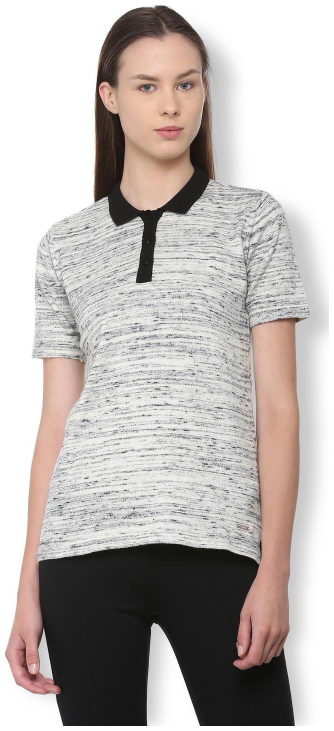 

Van Heusen Women Solid Regular top - Grey