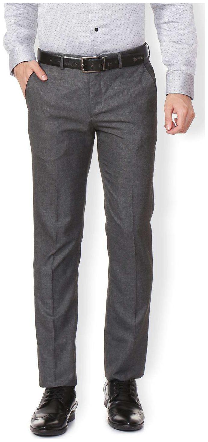 

Van Heusen Men Textured Slim Fit Formal Trouser - Grey