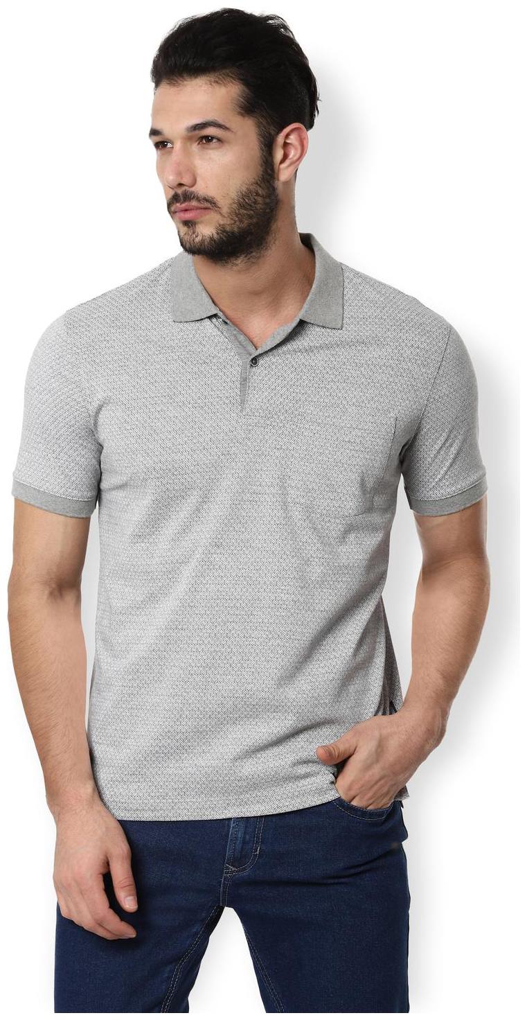 

Van Heusen Men Grey Regular fit Cotton Blend Polo collar T-Shirt - Pack Of 1