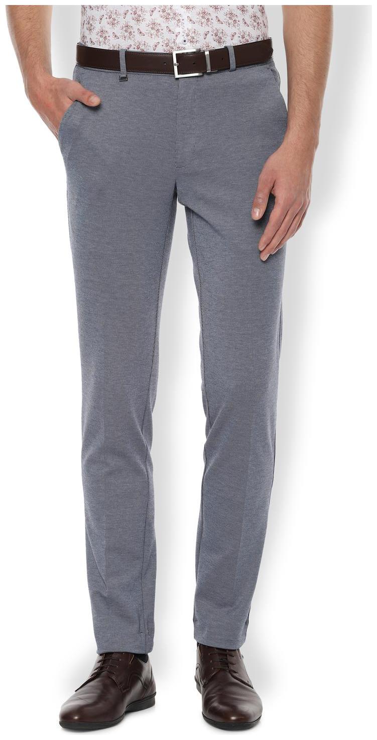 

Van Heusen Men Textured Slim Fit Formal Trouser - Grey