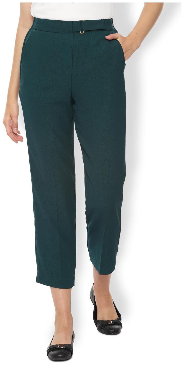 

Van Heusen Women Green Regular fit Regular trousers