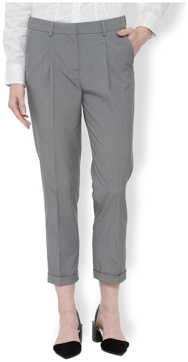 

Van Heusen Women Grey Regular fit Regular trousers