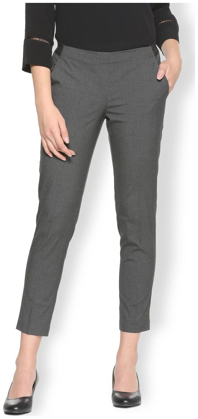 

Van Heusen Women Grey Straight fit Regular trousers