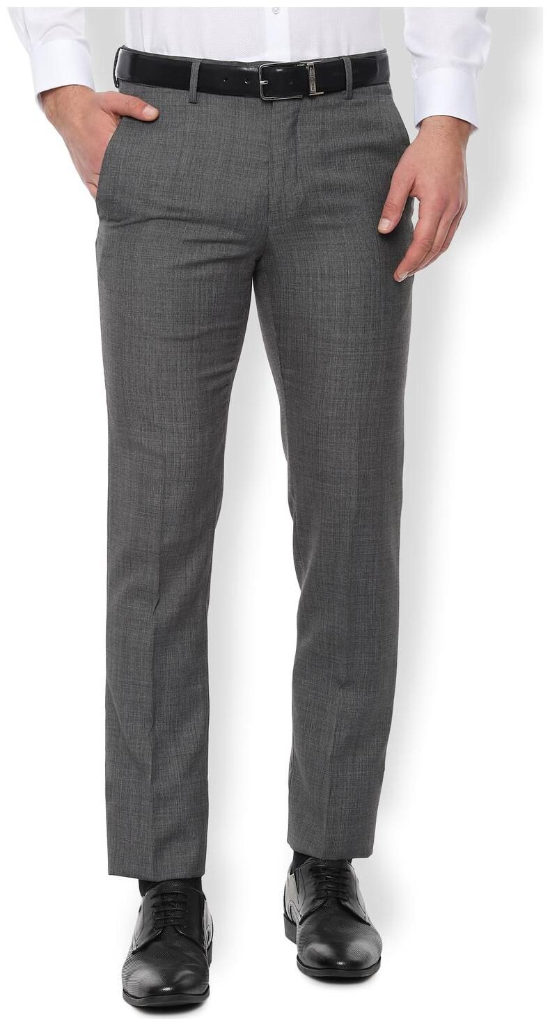 

Van Heusen Men Textured Slim Fit Formal Trouser - Grey