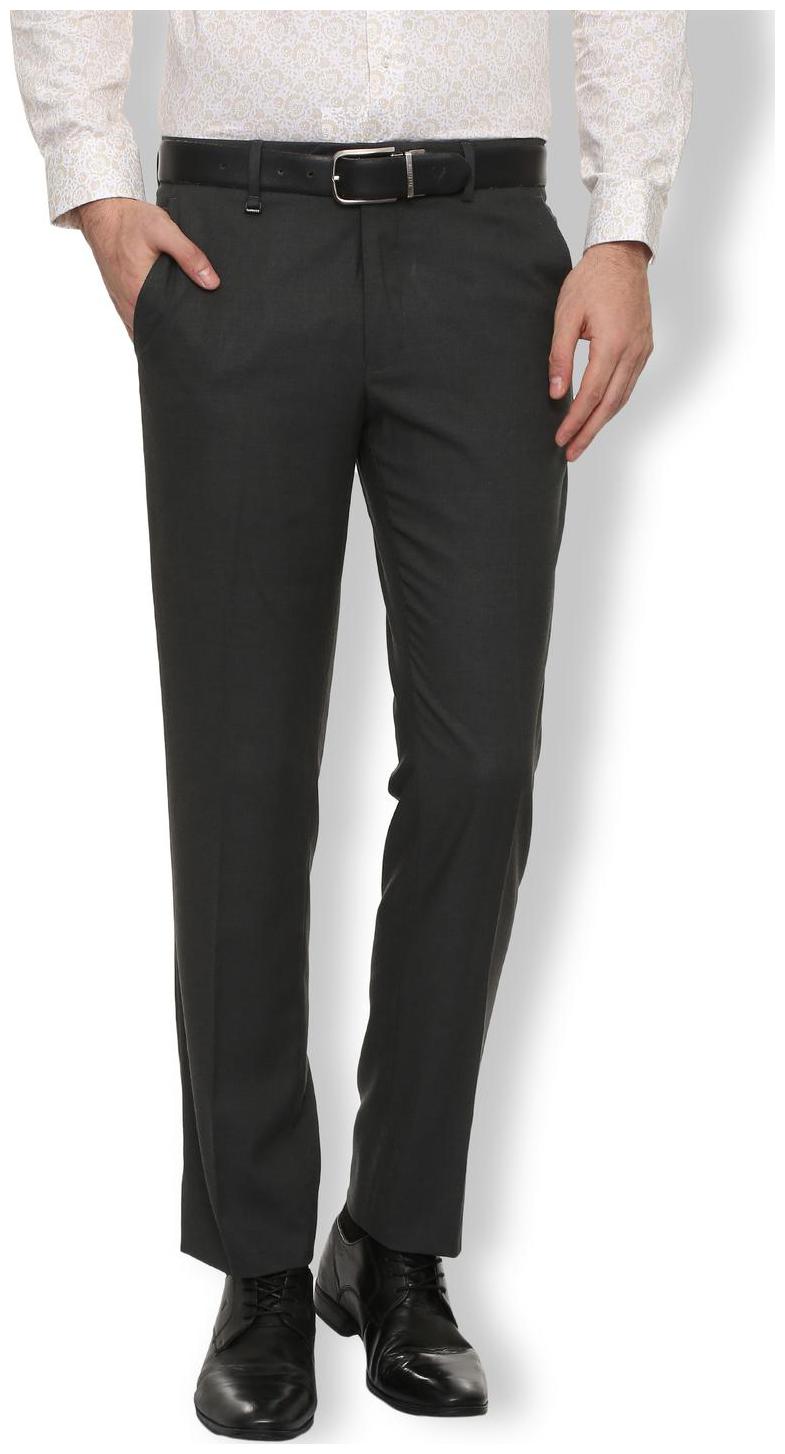 

Van Heusen Men Solid Slim Fit Formal Trouser - Grey