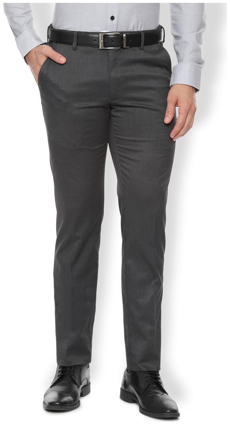 

Van Heusen Men Textured Regular Fit Formal Trouser - Grey