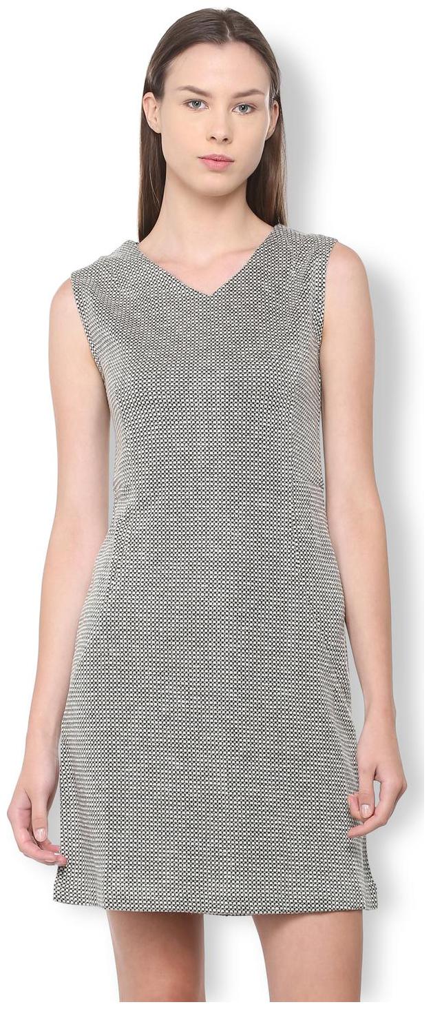 

Van Heusen Grey Solid A-line dress
