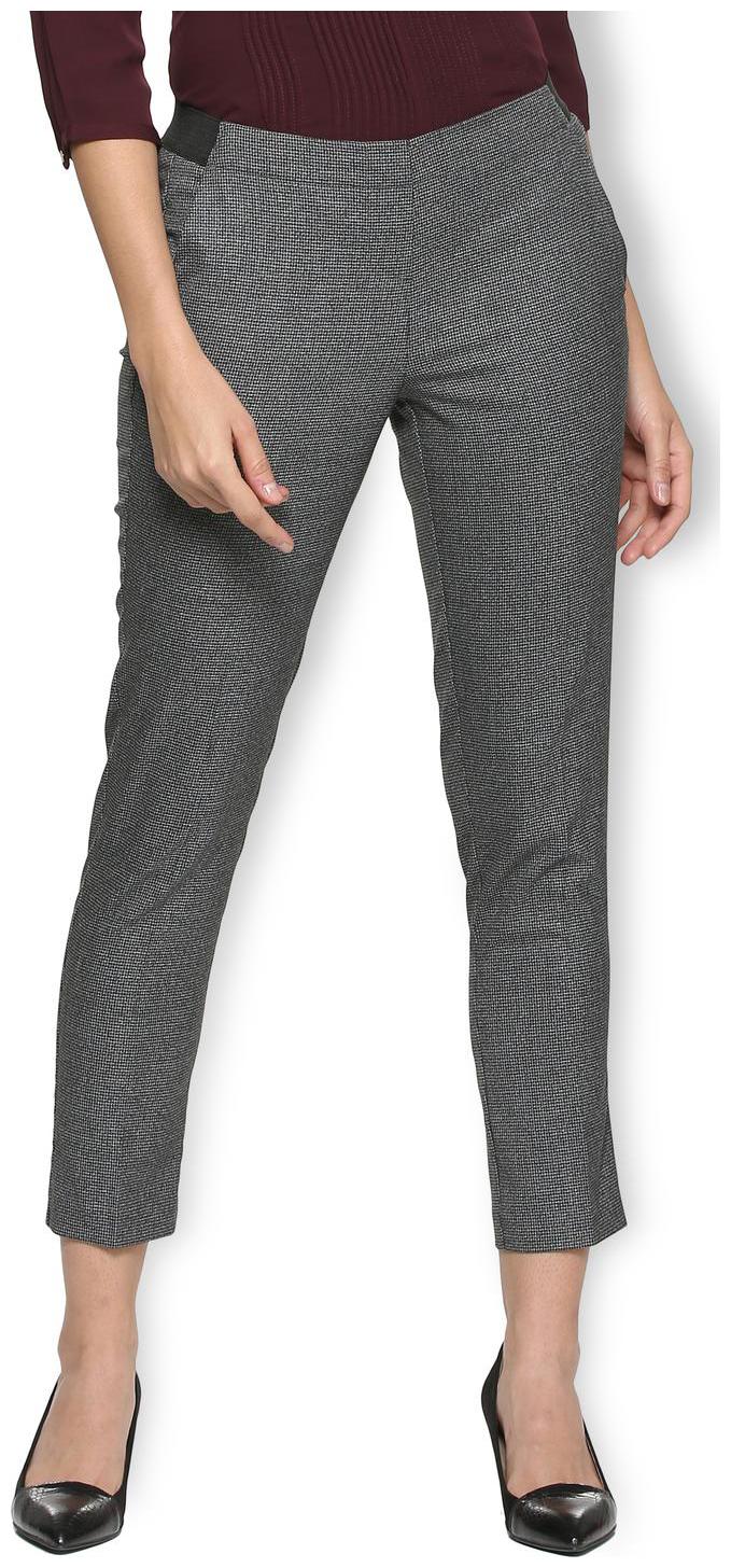 

Van Heusen Women Grey Straight fit Regular trousers