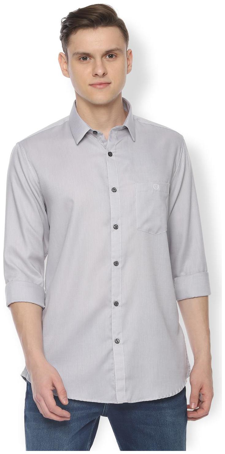 

Van Heusen Men Grey Solid Slim Fit Casual Shirt