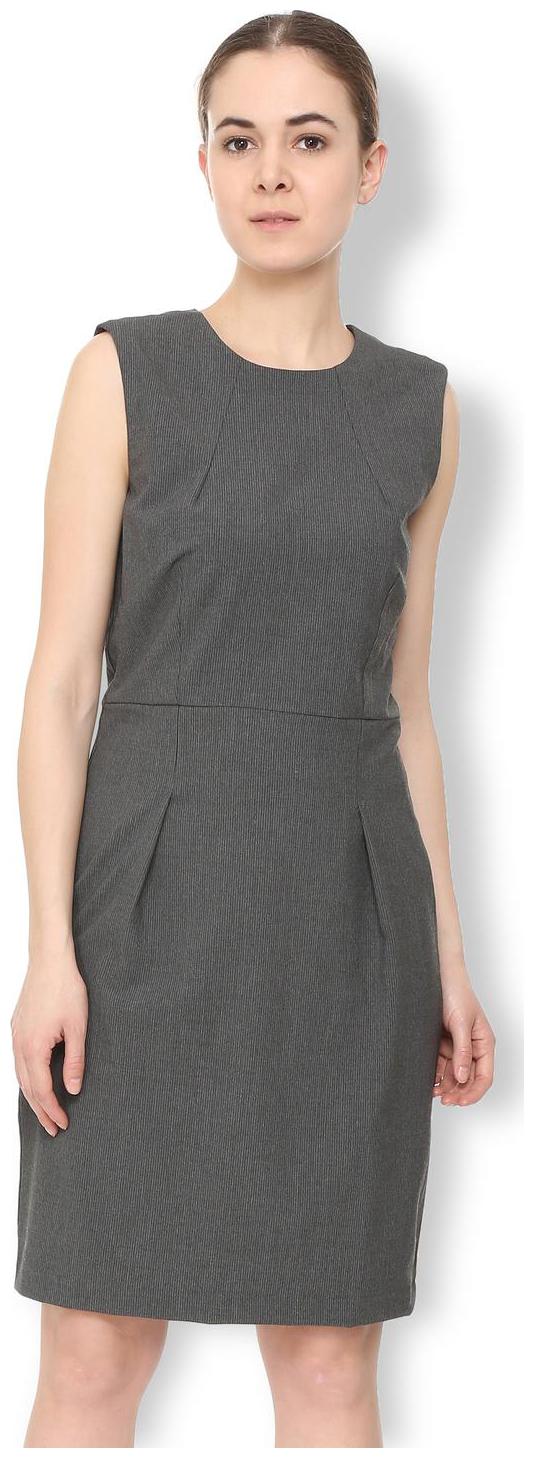 

Van Heusen Grey Striped A-line dress