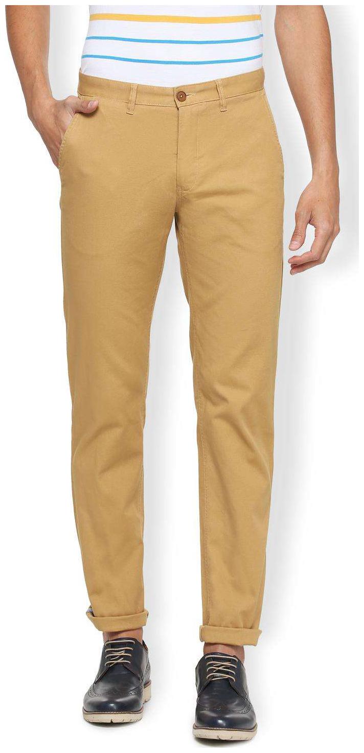 

Van Heusen Men Yellow Solid Slim fit Chinos