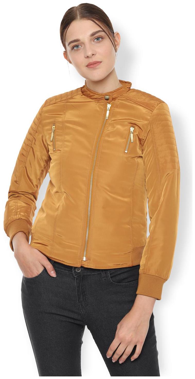 

Van Heusen Women Solid Quilted Jacket - Yellow