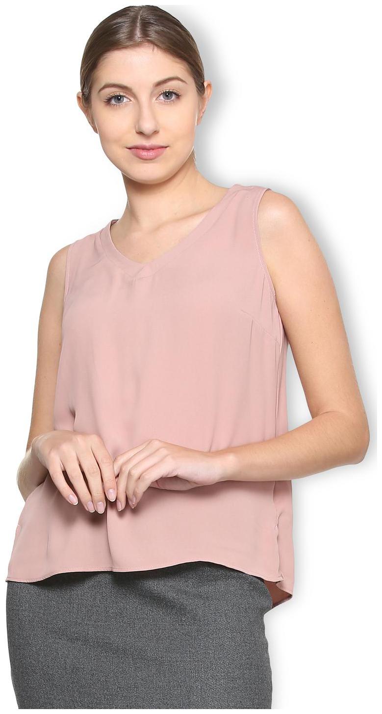 

Van Heusen Women Solid Regular top - Purple