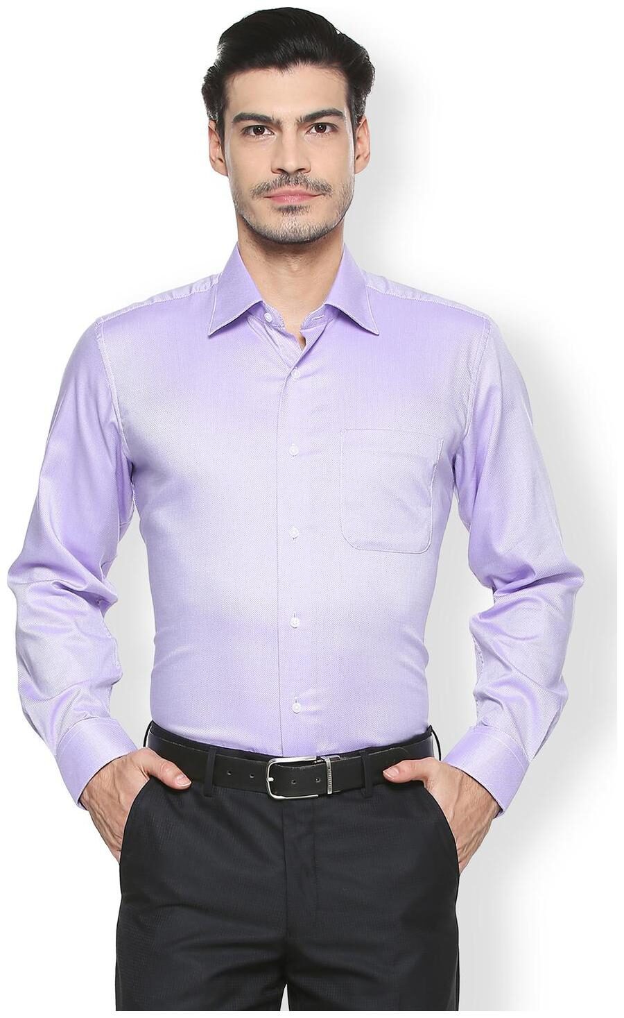 

Van Heusen Men Super slim fit Formal Shirt - Purple