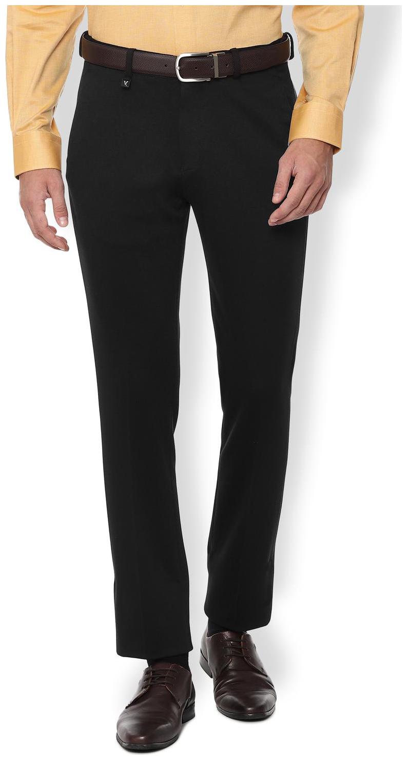 

Van Heusen Men Textured Skinny Fit Formal Trouser - Black