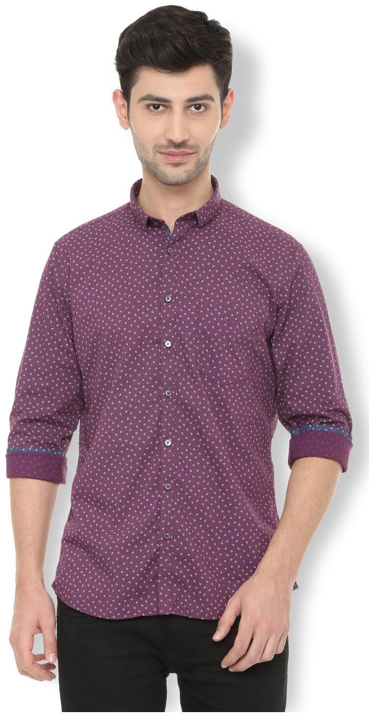 

Van Heusen Men Maroon Printed Slim Fit Casual Shirt
