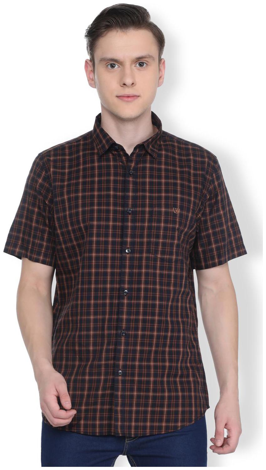 

Van Heusen Men Black Checked Slim Fit Casual Shirt