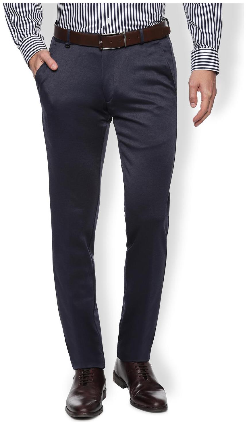 

Van Heusen Men Textured Slim Fit Formal Trouser - Blue