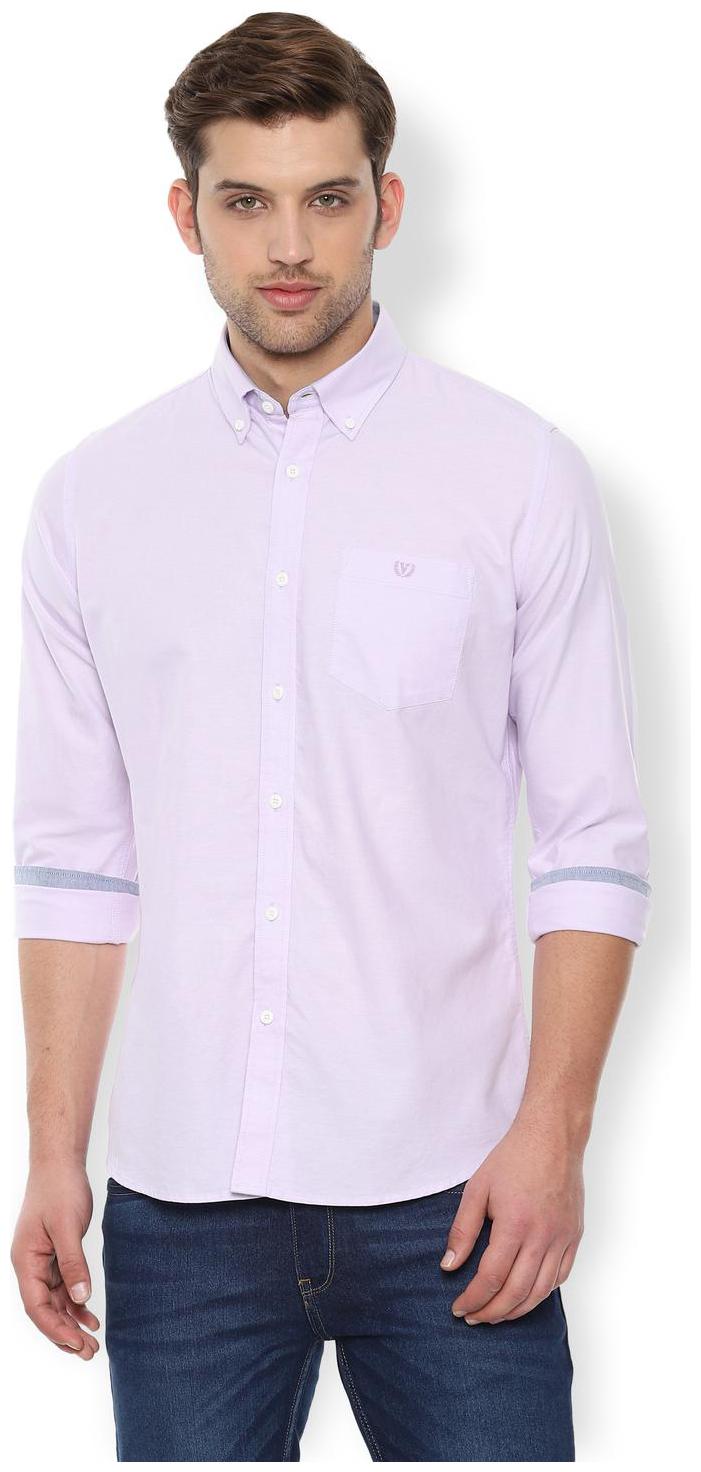 

Van Heusen Men Purple Textured Slim Fit Casual Shirt