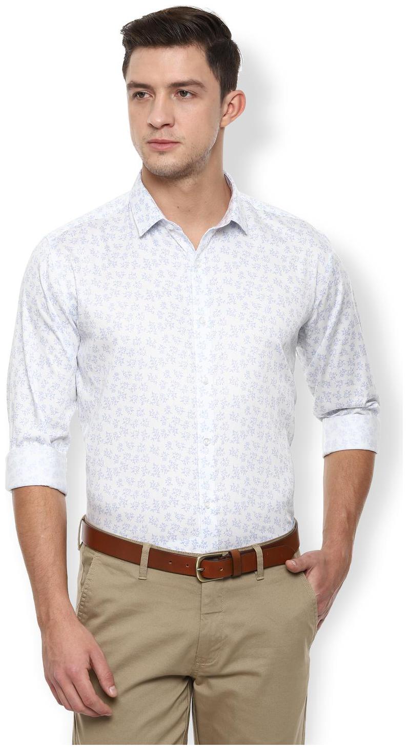 

Van Heusen Men White Floral Slim Fit Casual Shirt