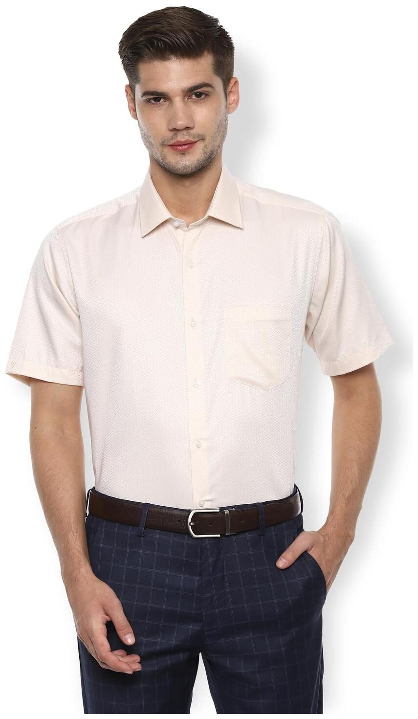 

Van Heusen Men Regular fit Formal Shirt - Beige