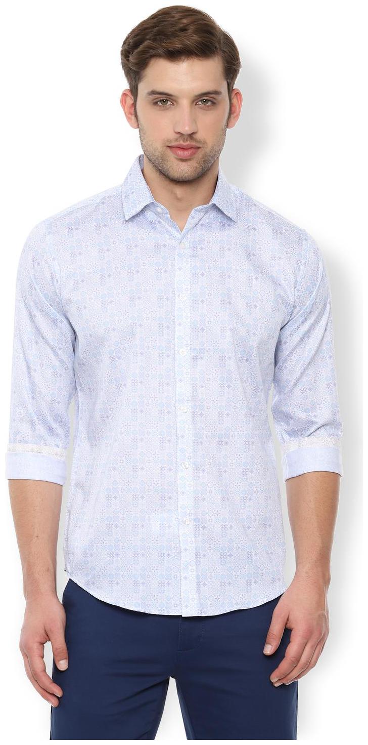 

Van Heusen Men Blue Printed Slim Fit Casual Shirt