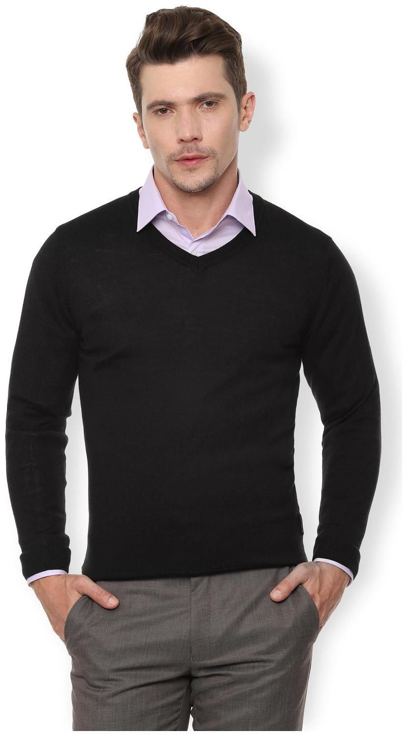 

Van Heusen Men Blended Pullover Black