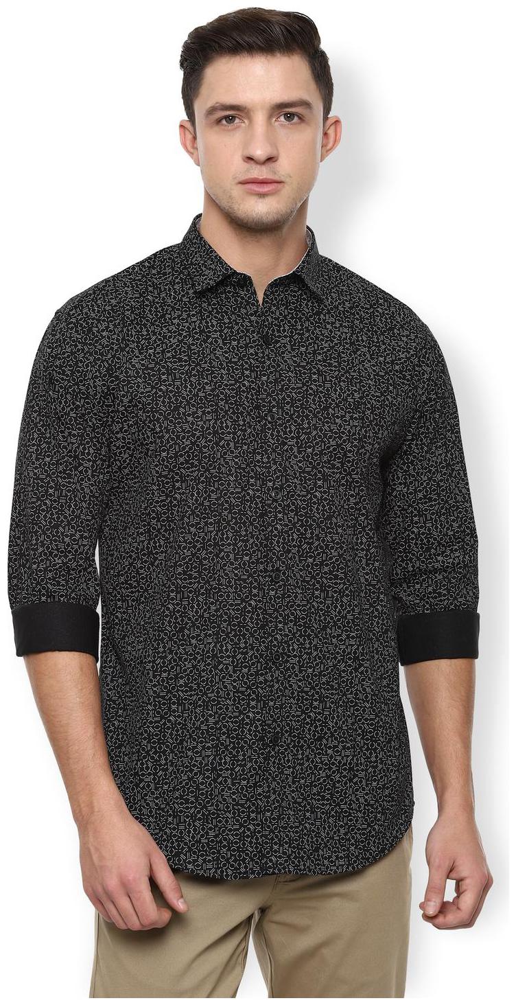 

Van Heusen Men Black Printed Slim Fit Casual Shirt